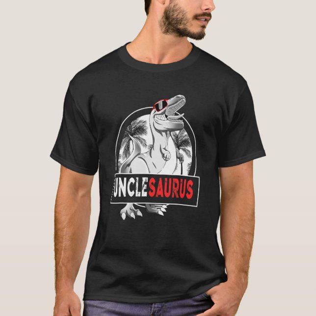 Camiseta Unclesaurus Rex Uncle Saurus Dinosaur Men Boys (Frente)