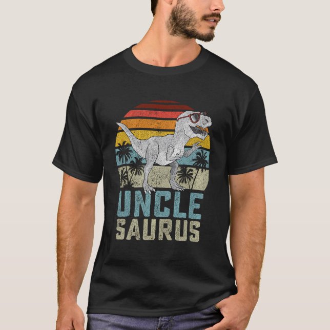 Camiseta Unclesaurus T Rex Dinossauro Família Tio Saurus (Frente)
