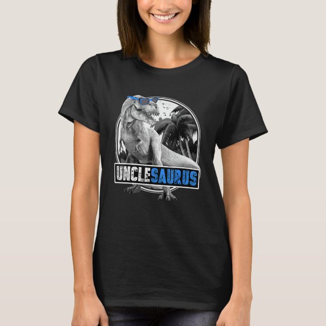 Camiseta Unclesaurus T-Rex Dinossauro Tio Dinossauro (Frente)