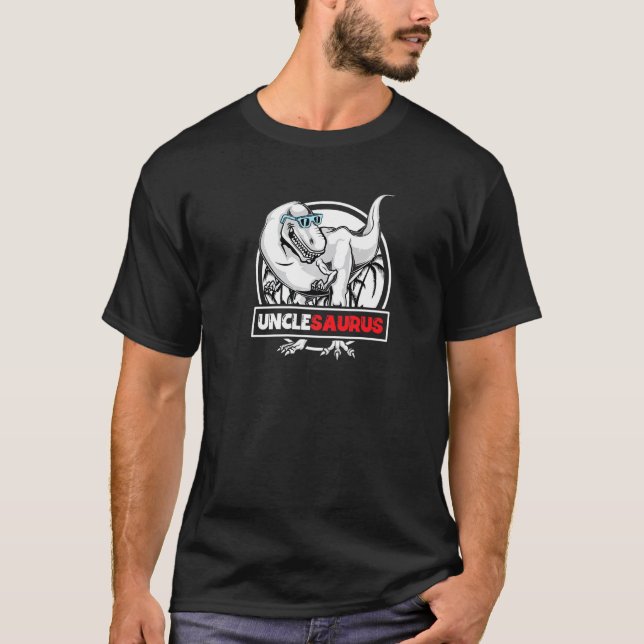 Camiseta Unclesaurus T Rex Dinossauro Tio Saurus, Matriz Fa (Frente)