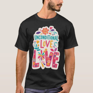 Camiseta Unconditional Love – Colorful Floral Harmony Tee