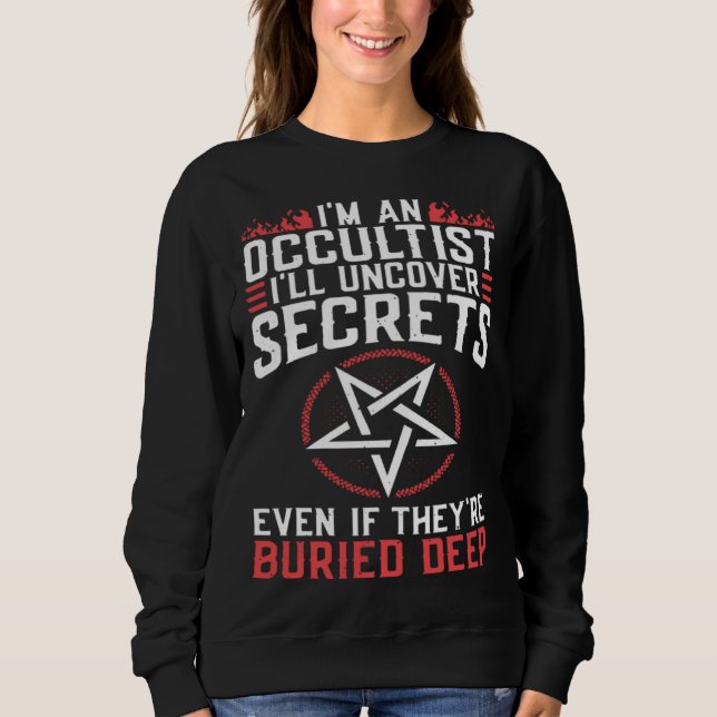 Camiseta Uncover Secrets Satanic Baphomet Witchcraft Goth O (Frente)