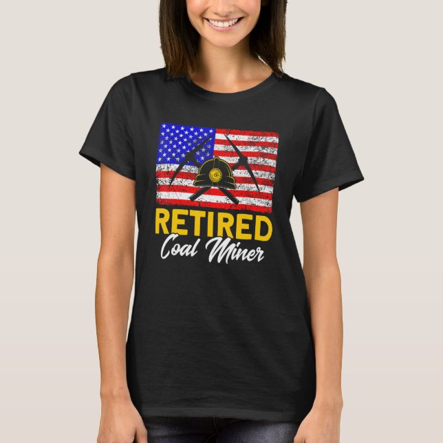 Camiseta Underground Mining Retired American Coal Miner 1 (Frente)