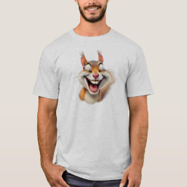 Camiseta Une caricature d'écureuil mort de rire.