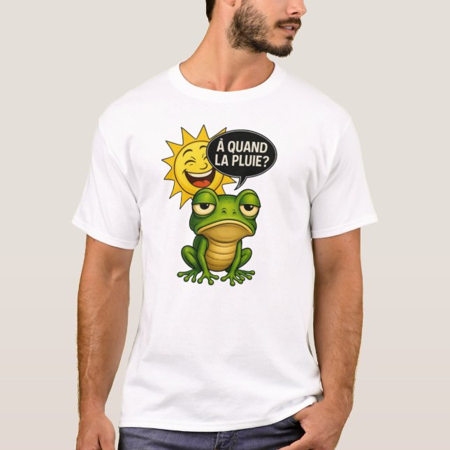 Camiseta Une grenouille verte a le cafard (Frente)