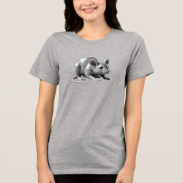 Camiseta Une souris immobile devant une éventuelle menace.