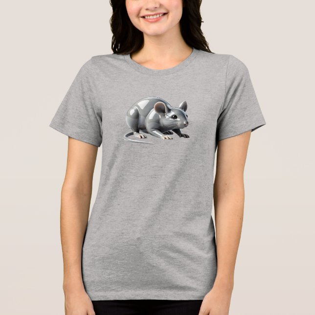 Camiseta Une souris immobile devant une éventuelle menace. (Frente)