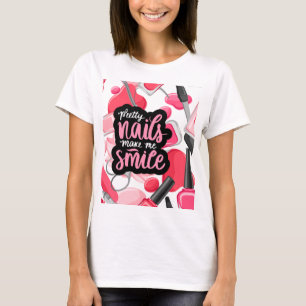 Camiseta UNHAS bonito ME FAZEM SORRIR
