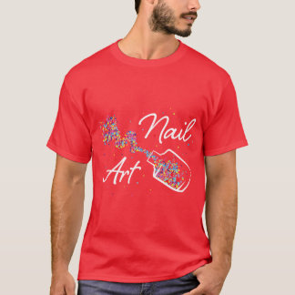 Camiseta Unhas do Designer de Nail Arnail Polonês