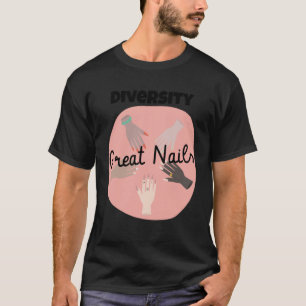 Camiseta Unhas Excelentes de diversidade e igualdade Homem