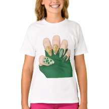 camiseta unhas mão