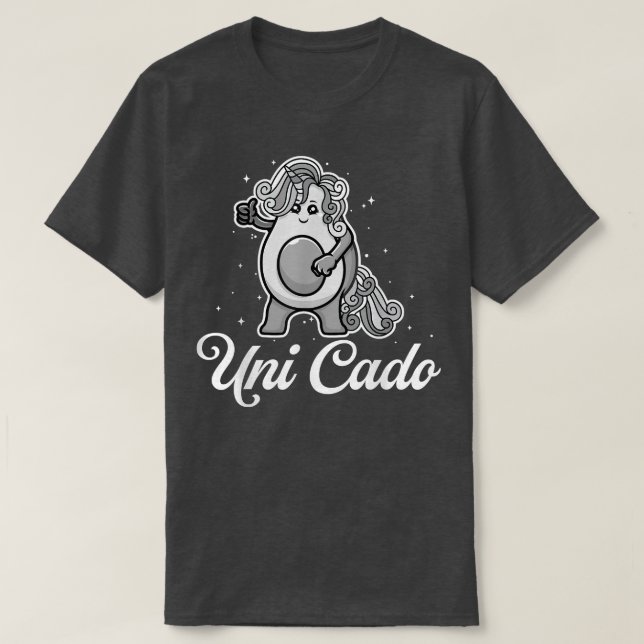Camiseta Uni Cado, Cute Avocado, Funny Unicorn, Guacamole, (Frente do Design)