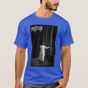 Camiseta Uni Preto Terror Gótico Pequeno Manga Longa Gola V