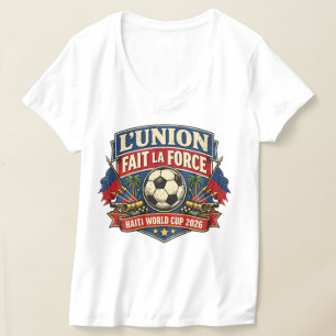 Camiseta União Faz a Força Haiti Futebol Lema Haitiano