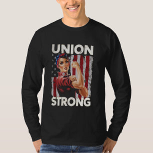Camiseta União Forte Para As Mulheres Dia Do Trabalho Mensa