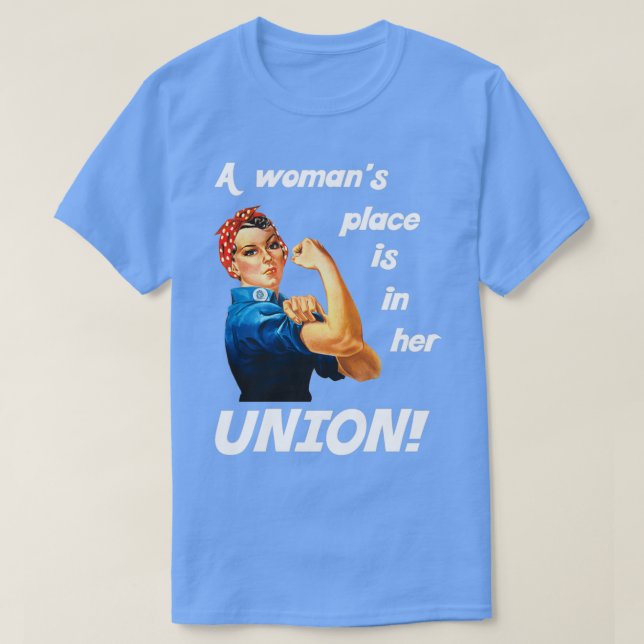 Camiseta União Pro Forte Orgulho Rosie the Riveter (2 (Frente do Design)