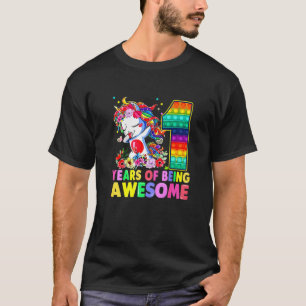 Camiseta Unic primeiro aniversario de Dabbing Unicorn de 1
