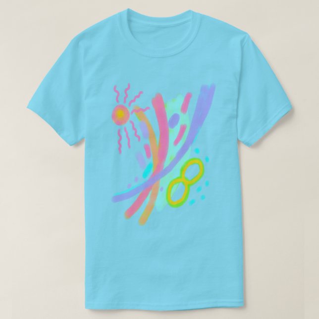 Camiseta Única de Arte Abstrata (Frente do Design)