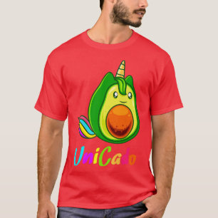 Camiseta Unicado Unicorn Avocado Unicorn Rainbow Uni Studen