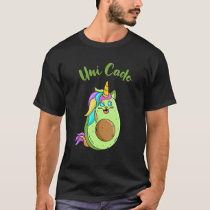 Camiseta Unicado Vegano Unicórnio Abacate Arco-Íris Mulhere