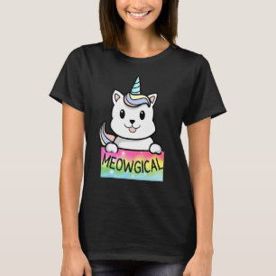 Camiseta Unicat Caticorn Medágico Cat Men Women Bo