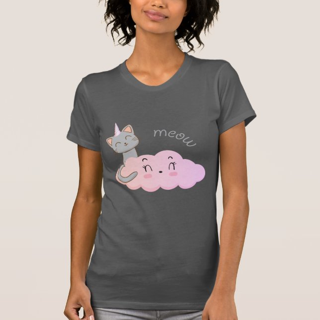 camiseta unicat cloud meow (Frente)