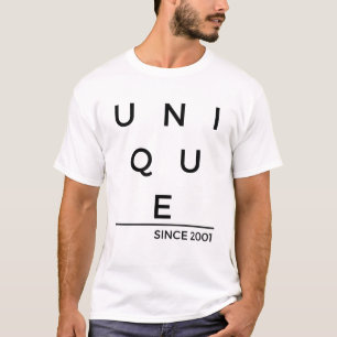 Camiseta Único Desde o Ano de Nascimento de 2001