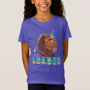 Camiseta Único Design do Unicórnio "Sou um Líder"