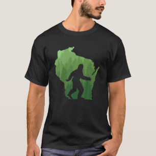 Camiseta Único Wisconsin Bigfoot Hunter Gift Sasquatch Hun