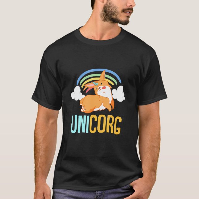 Camiseta Unicorg Unicorn Corgi Dog (Frente)
