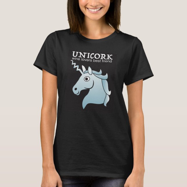 Camiseta UNICORK, wine lovers best friend (Frente)
