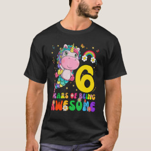 Camiseta Unicorn 6 Birthday 6 Anos Meninas Princesa P