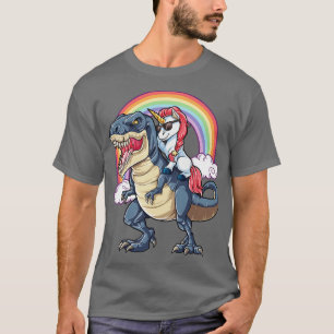 Camiseta Unicorn Andando Dinossauro TRex Funny Unicorns