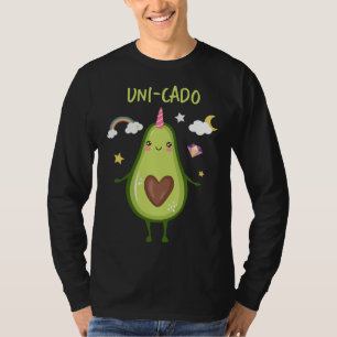 Camiseta Unicorn Avocado Guacamole Bravo Saudável Gordura V