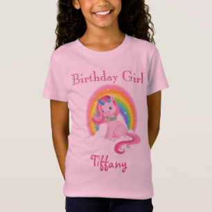 Camiseta Unicorn Birthday Girl Rainbow