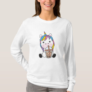 Camiseta Unicorn Bubble Tea Unicorns Cute Animal Girls