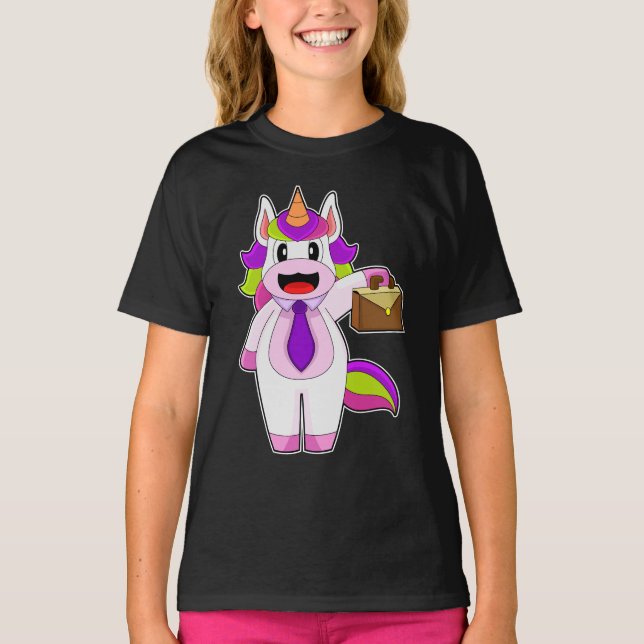 Camiseta Unicorn Businessman Briefcase (Frente)
