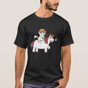 Camiseta Unicorn Cat Magic Unicorns Rosquinha Criatura Míti