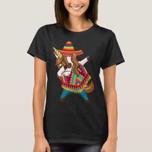 Camiseta Unicorn Cinco De Mayo Dabbing Unicorn Poncho Mexic