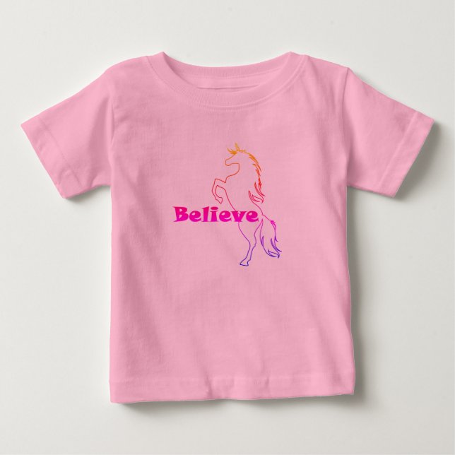 Camiseta Unicorn Creve Design - Baby Fine Jersey T Shirt (Frente)