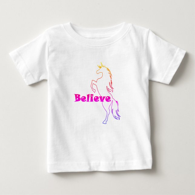 Camiseta Unicorn Creve Design - Baby Fine Jersey T Shirt (Frente)