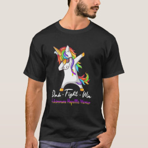 Camiseta Unicorn Cute Autoimune Hepatite Diversão Guerreira