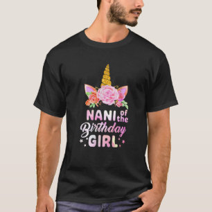 Camiseta Unicorn Cute Nani Da Birthday Girl Funny Mothe