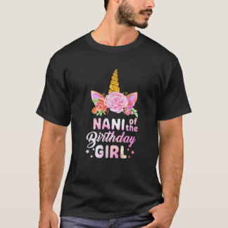 Camiseta Unicorn Cute Nani Da Birthday Girl Funny Mothe