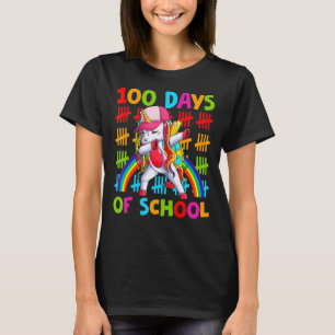 Camiseta Unicorn Dab Dabbing 100º dia da escola 100 dias G