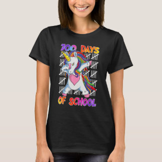 Camiseta Unicorn Dab Dabbing 100th Day Of School 100 Days G