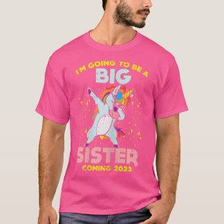 Camiseta Unicorn Dab Im Ser Big Sister 2022 Pregnan