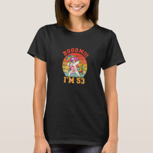 Camiseta Unicorn Dabbing Bday Retro Tenho 53 anos