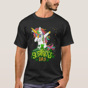Camiseta Unicorn Dabbing Leprechaun Lepricorn St Patricks D