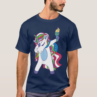 Camiseta Unicorn Dabbing USA Patriotin Womens Unicorn